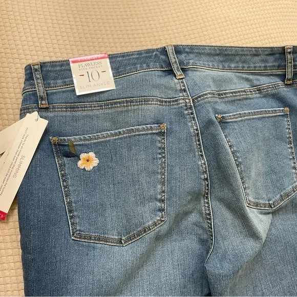 Talbots flawless five pocket slim ankle jeans size 10 NWT - Picture 4 of 4
